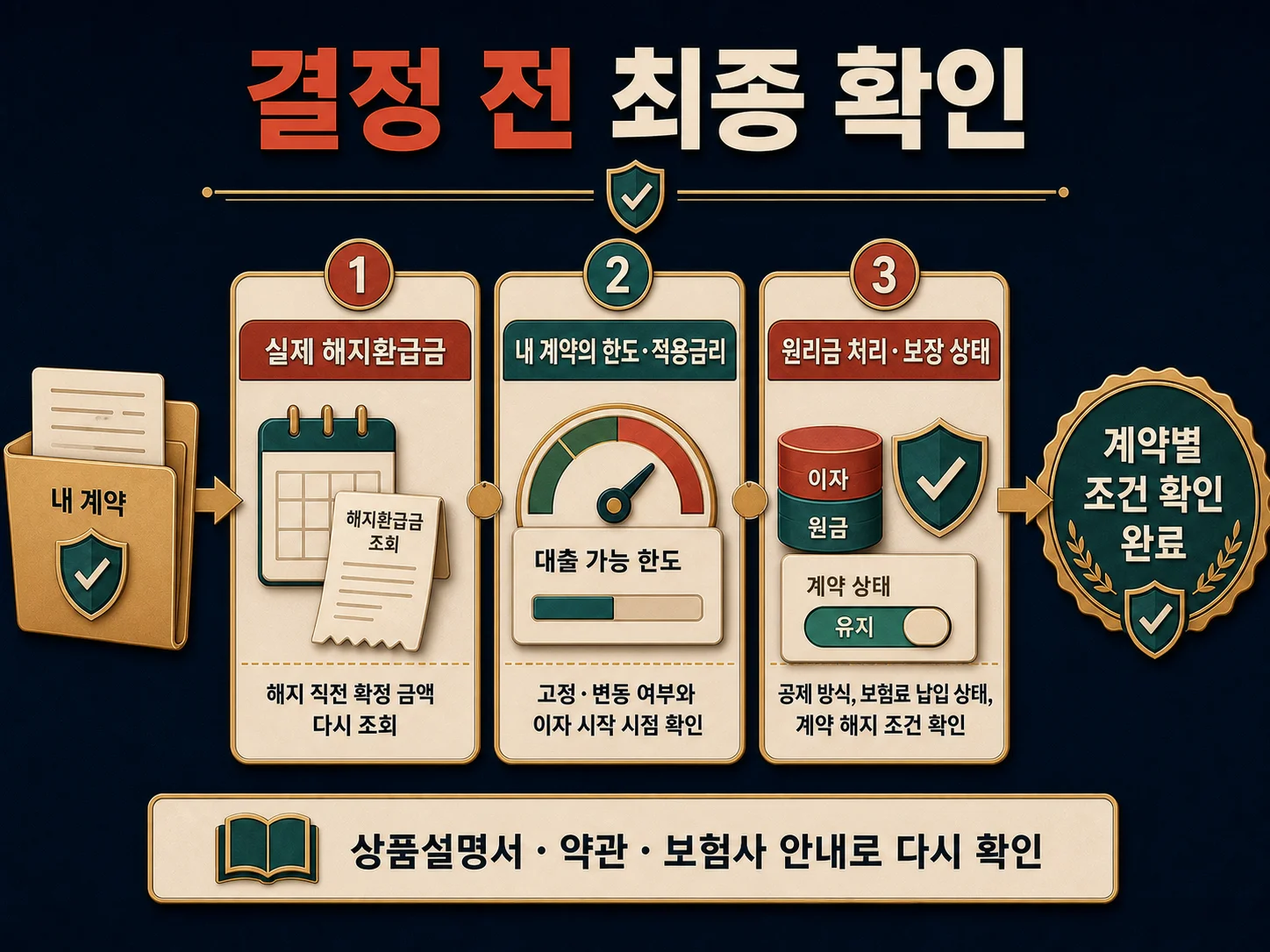 보험 해지 또는 보험계약대출 전 확인할 네 가지 점검 항목