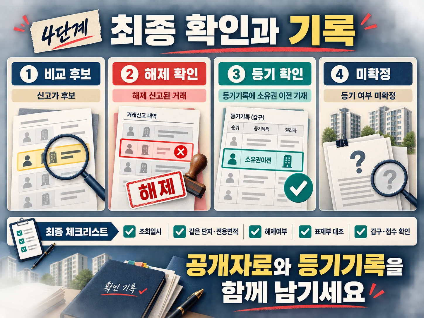신고가·해제·등기 확인 체크리스트