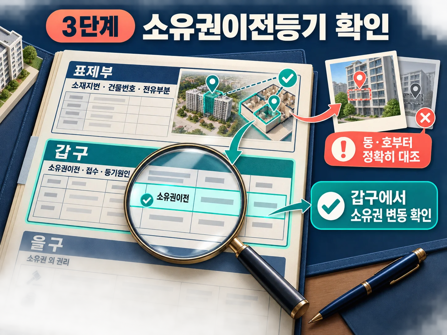 등기사항증명서 표제부·갑구·을구 확인 방법