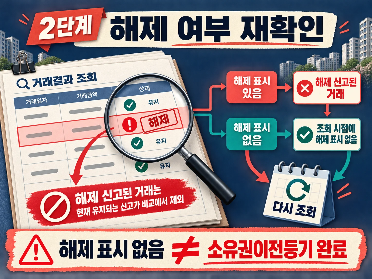 실거래가 해제여부를 확인하는 절차