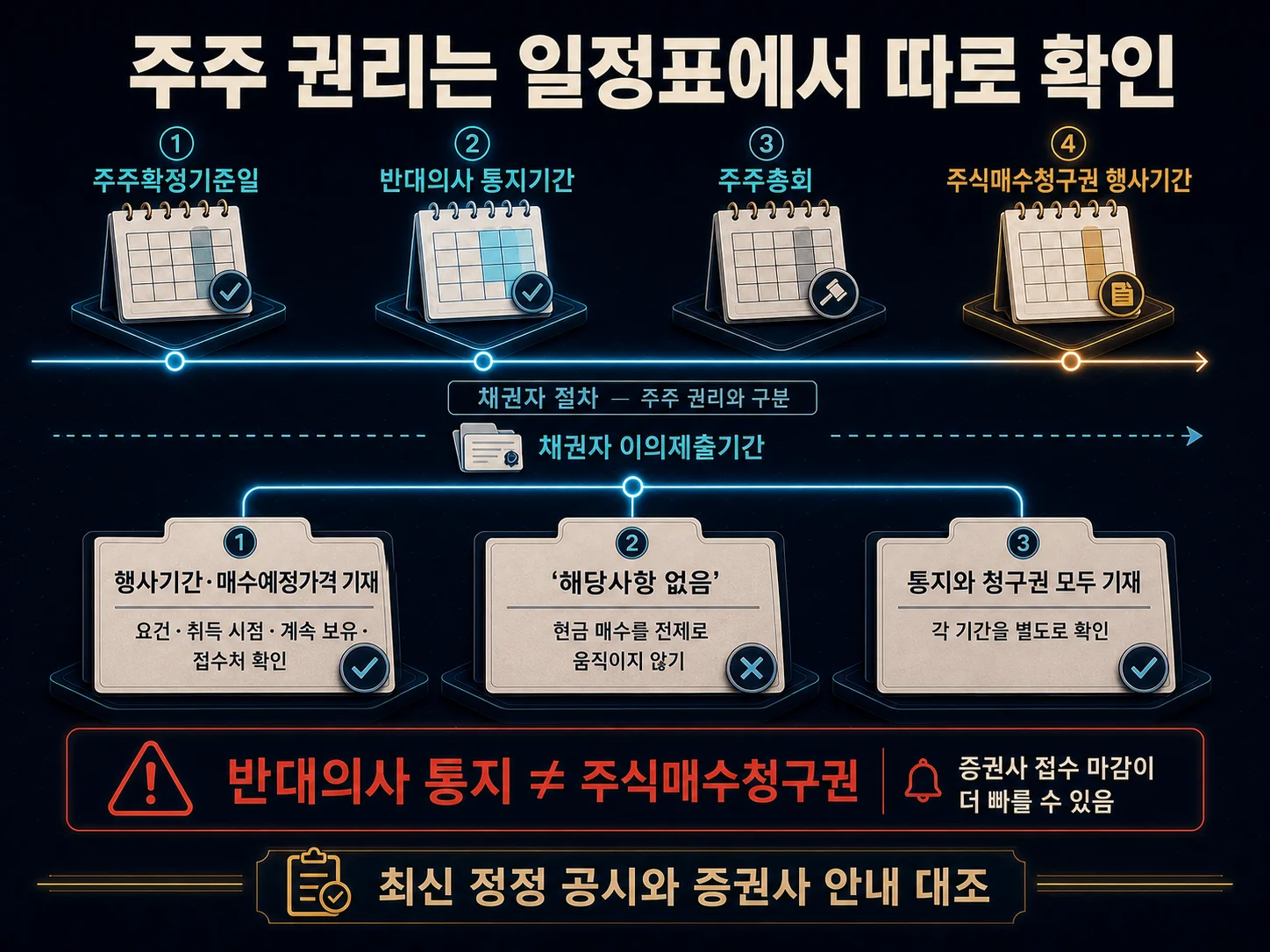 인적분할 주주총회와 주식매수청구권 행사 기한 확인
