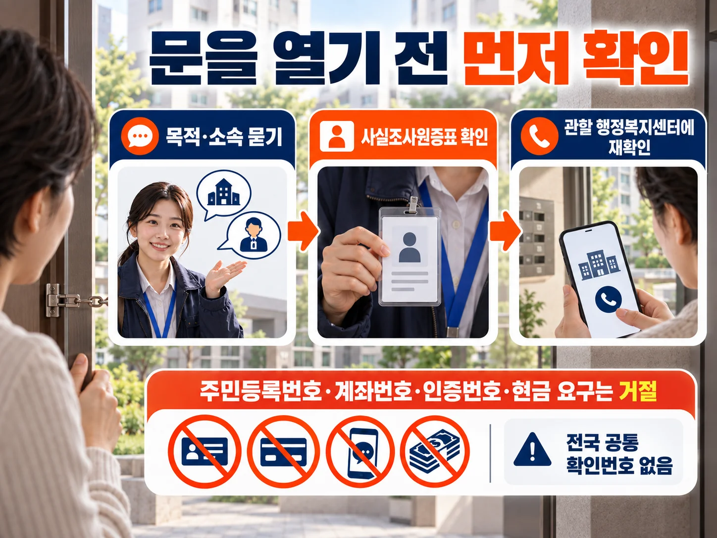 주민등록 사실조사 방문자 신분과 소속 확인 방법