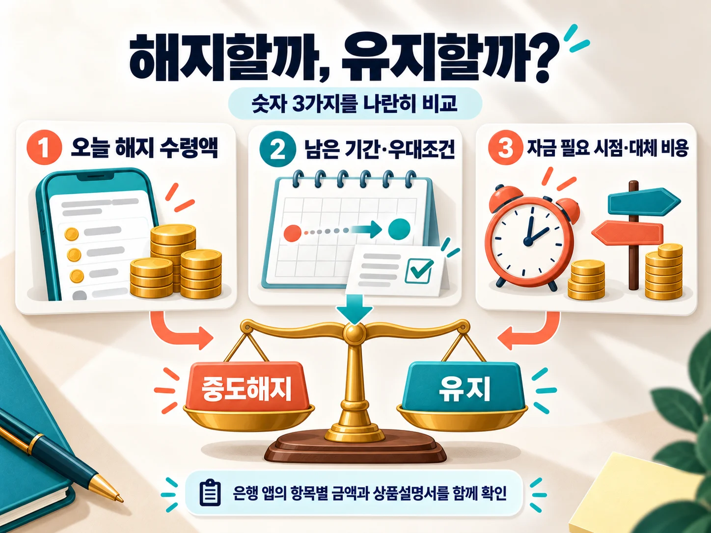 적금 중도해지와 만기 유지 금액 비교