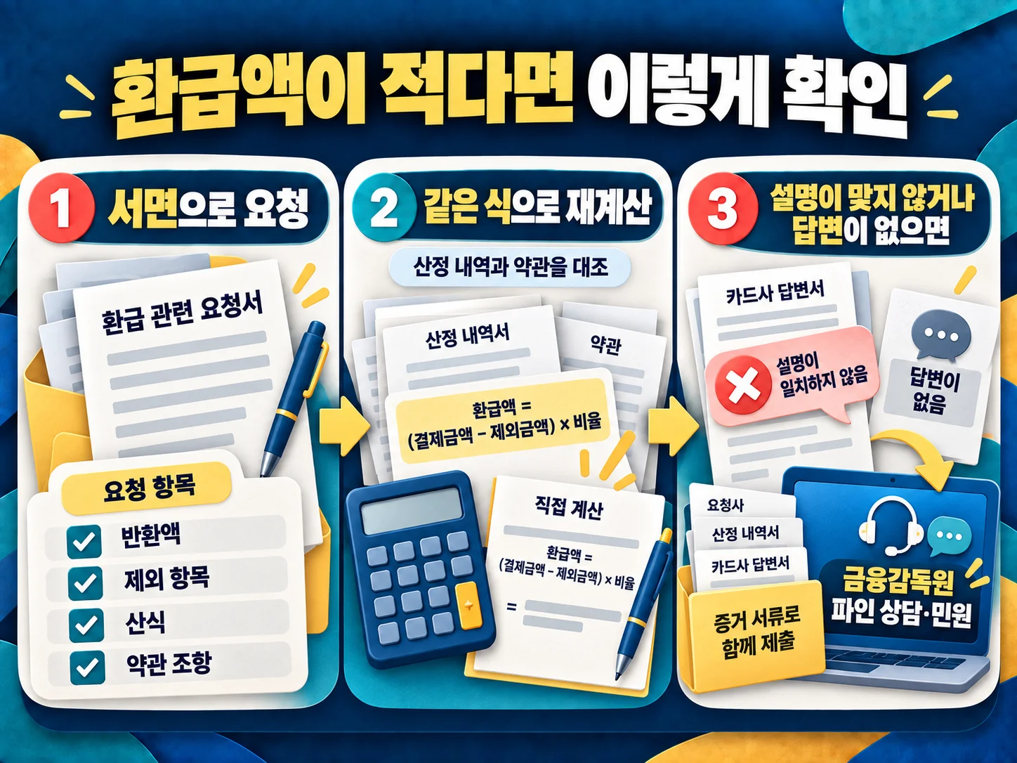 신용카드 연회비 환급액이 적을 때 제외 항목과 산식 확인
