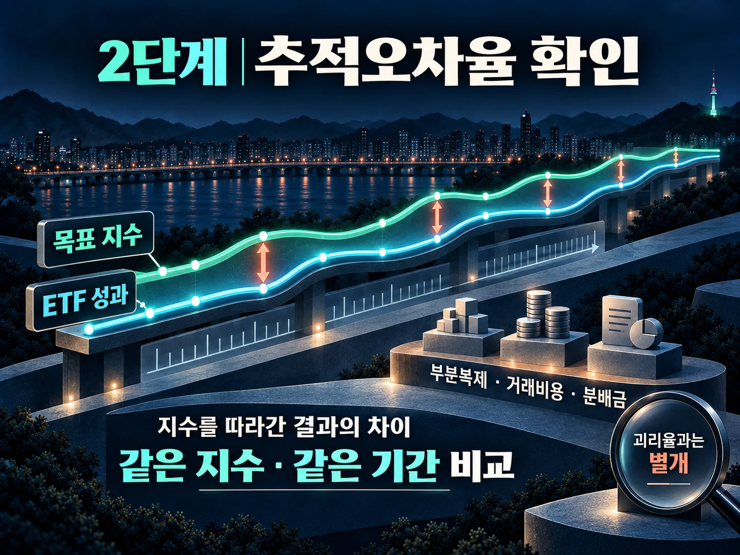 ETF 추적오차율과 추적 대상 지수의 성과 차이를 확인하는 방법