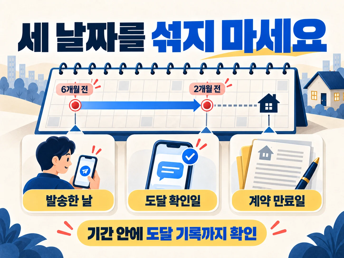 계약갱신청구권 6개월 전부터 2개월 전까지 행사기간 계산