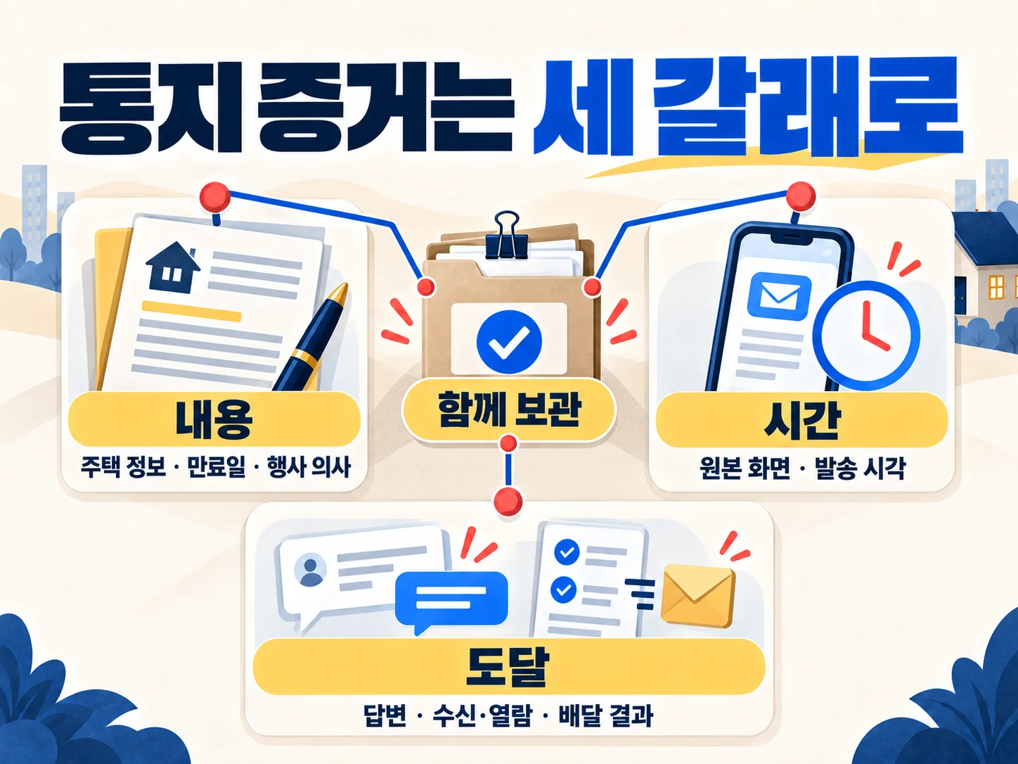 계약갱신청구권 통지 내용과 발송·도달 기록 보관