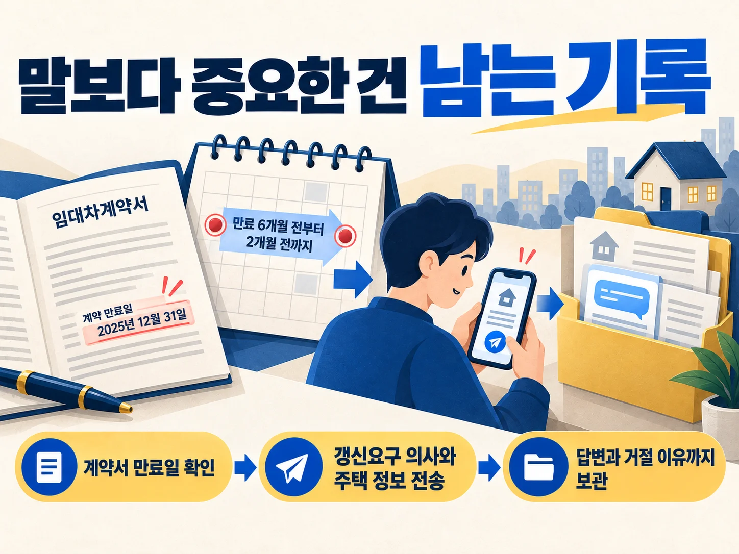 계약갱신요구권 의사와 주택 정보를 기록으로 남기는 방법