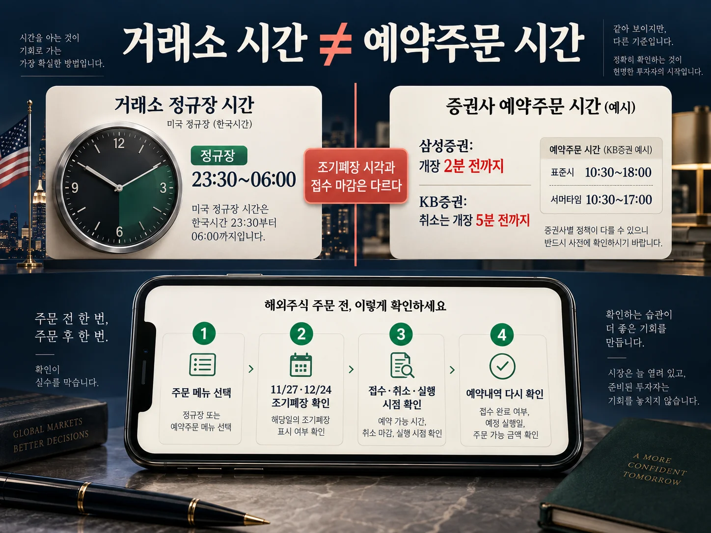 미국주식 예약주문 접수와 취소 마감 확인 방법