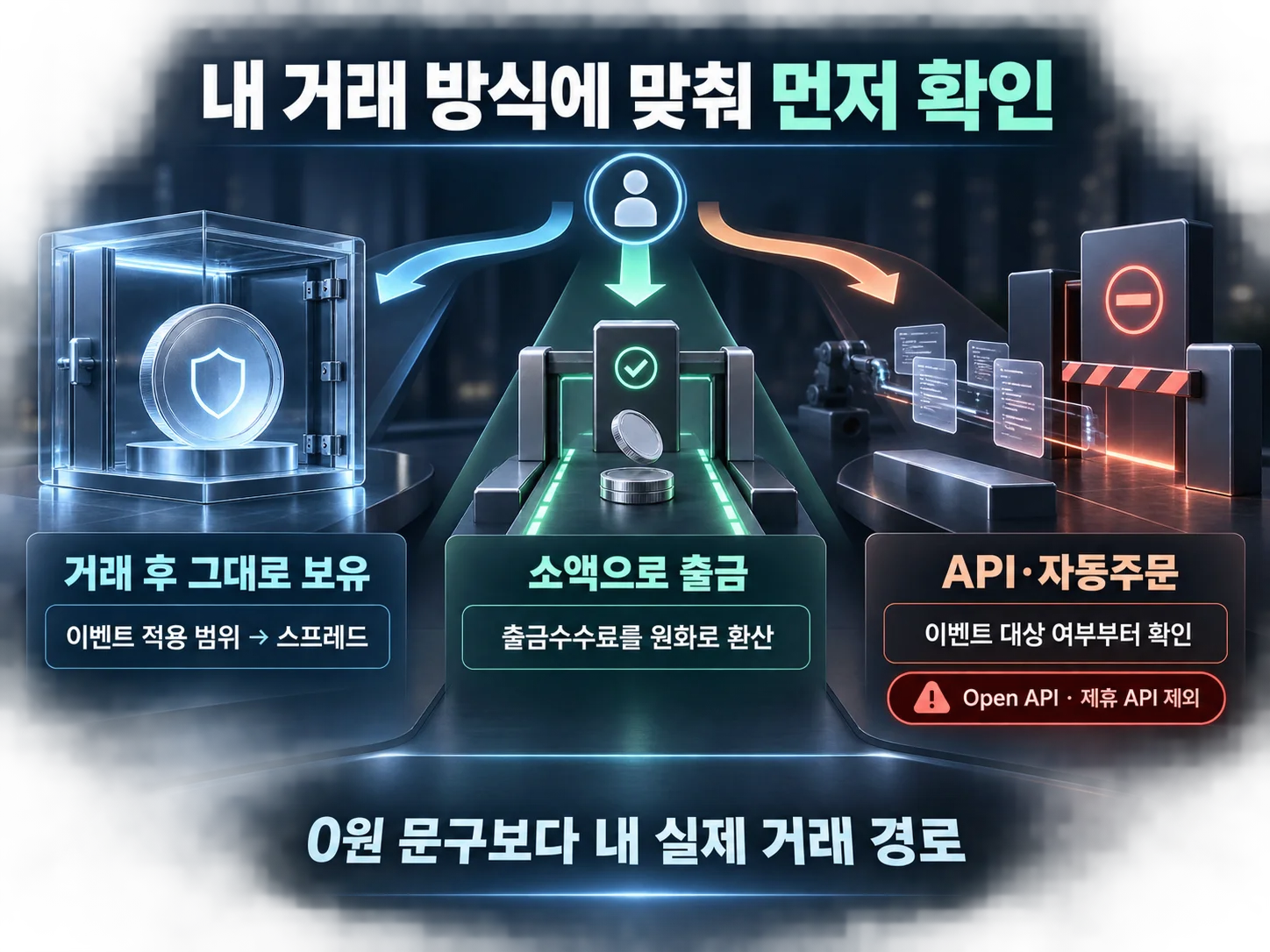 거래 방식별 이벤트 적용 범위와 스프레드·출금수수료 점검