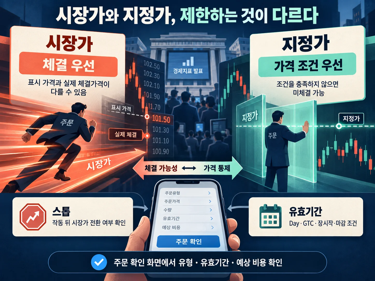 해외주식 시장가·지정가 주문 유형 비교