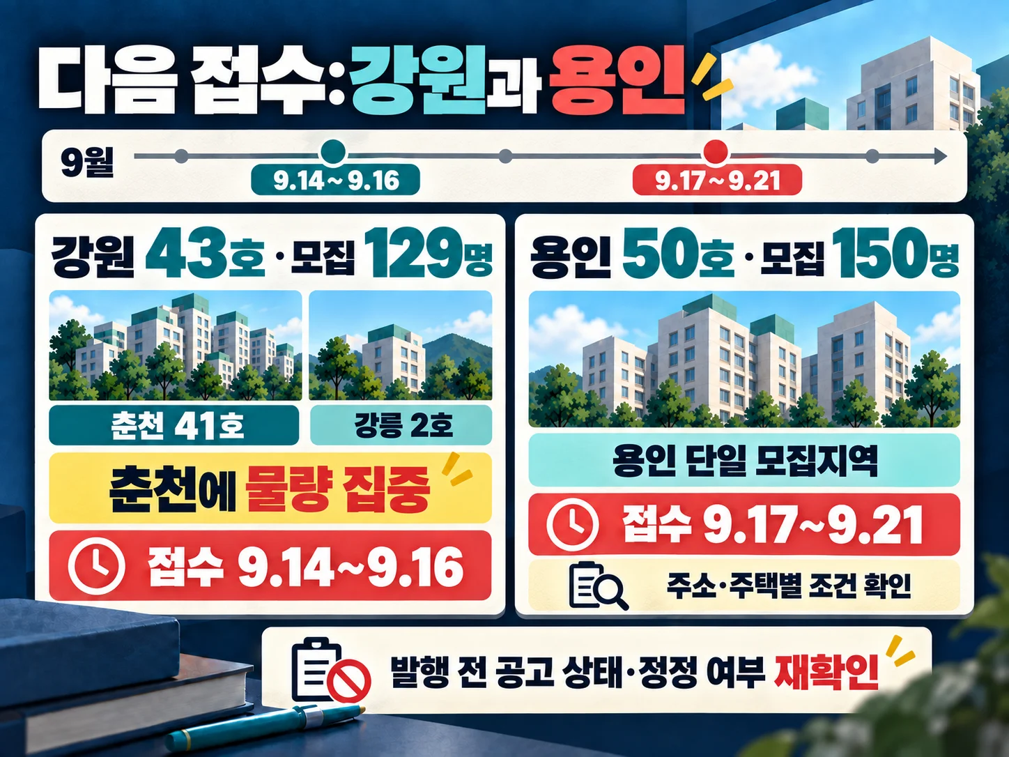 강원 춘천·강릉과 용인 청년 매입임대 접수 일정