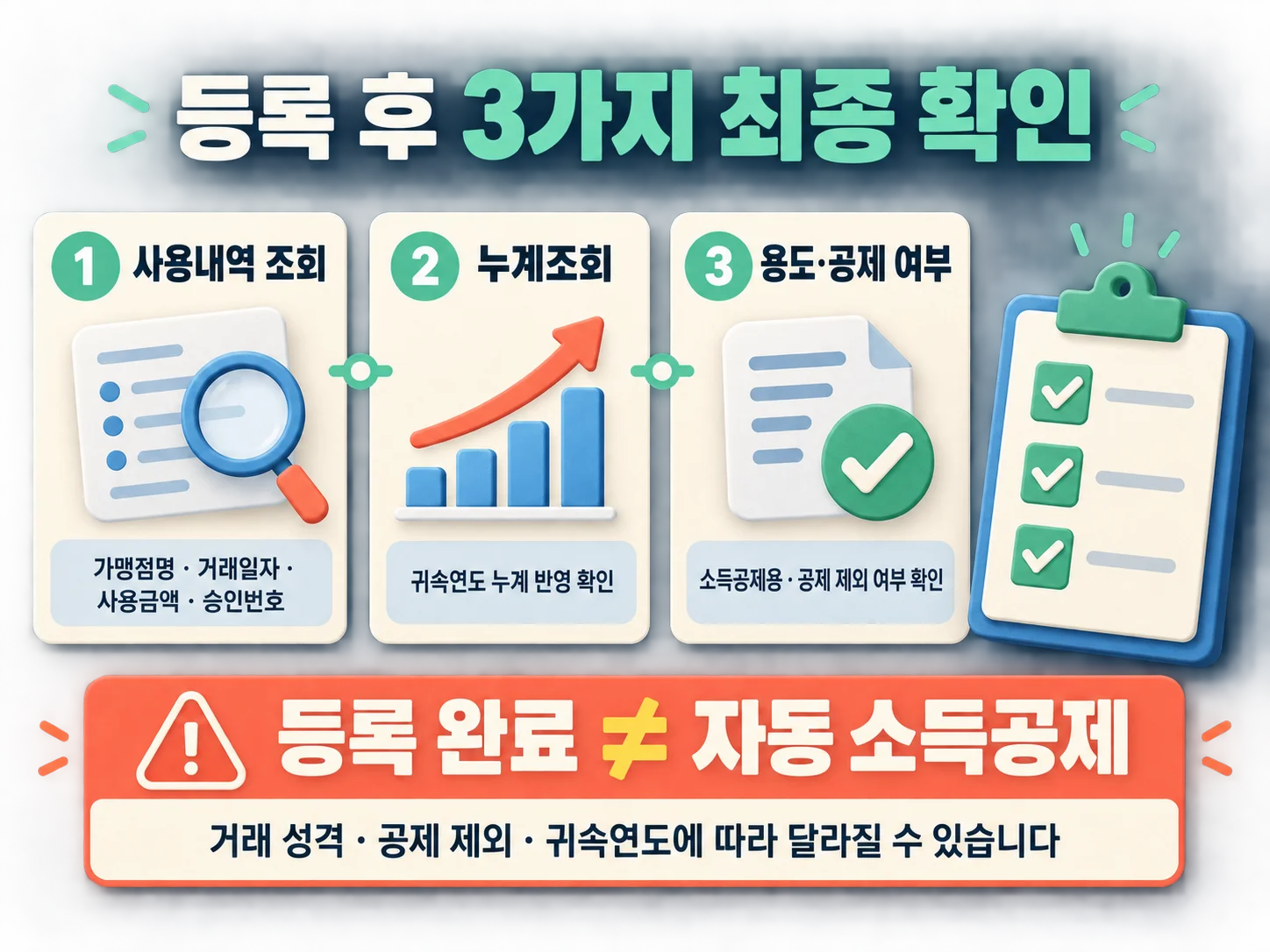 현금영수증 소득공제 사용내역과 귀속연도 확인