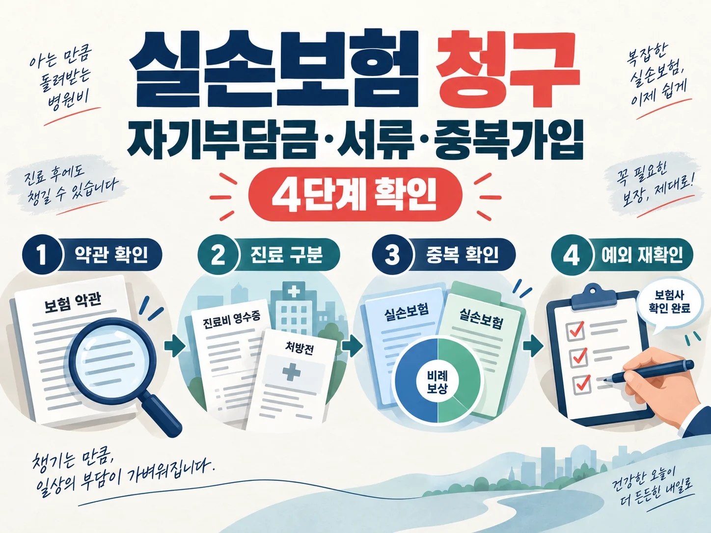 실손보험 청구 시 자기부담금·서류·중복보상 확인 안내