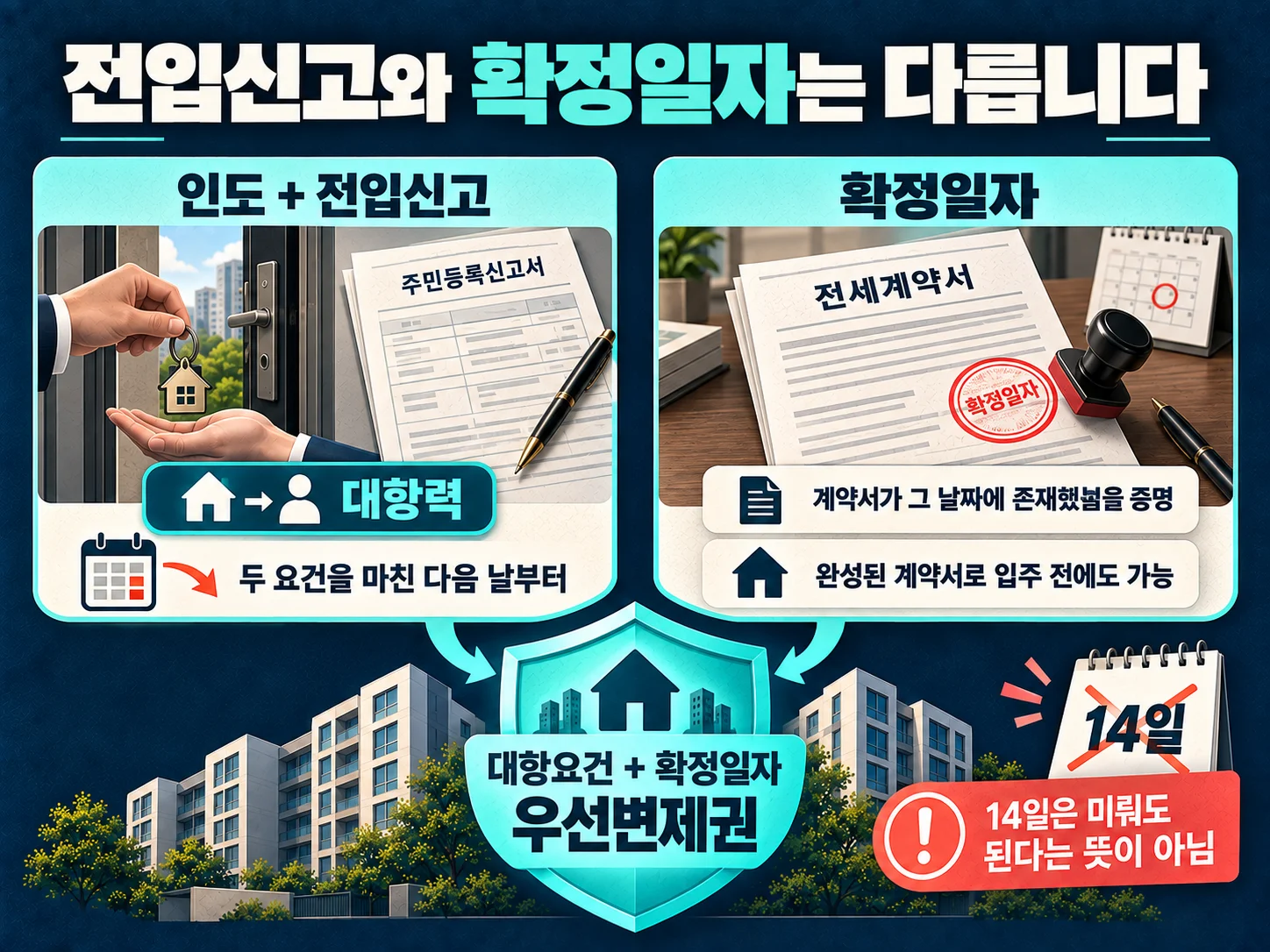 전입신고·확정일자로 갖추는 전세 대항력과 우선변제권