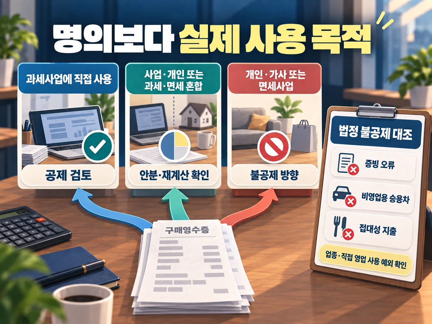 사업 관련성과 부가세 불공제 항목 확인