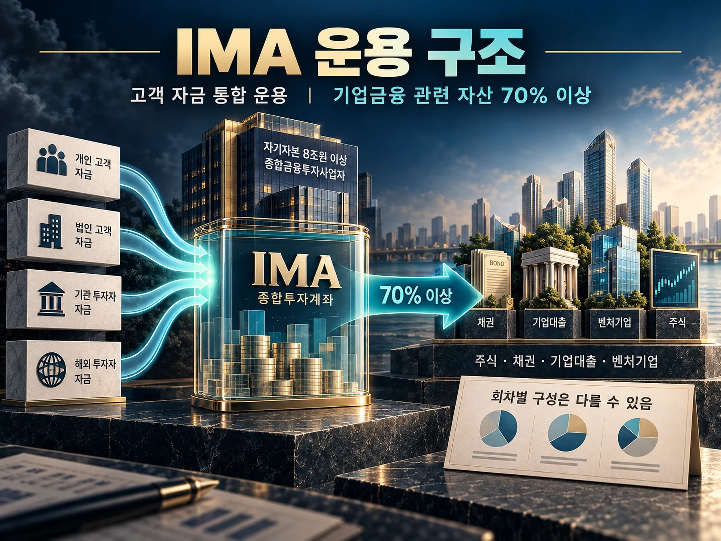IMA의 기업금융 자산 운용 구조와 상품별 확인 항목