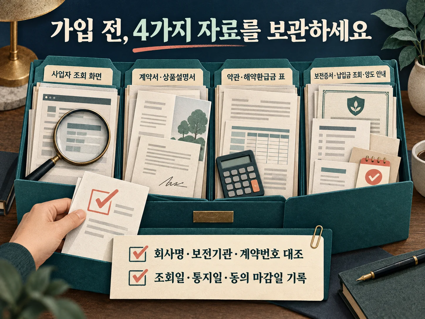 상조회사 가입 전 보관 자료 체크리스트