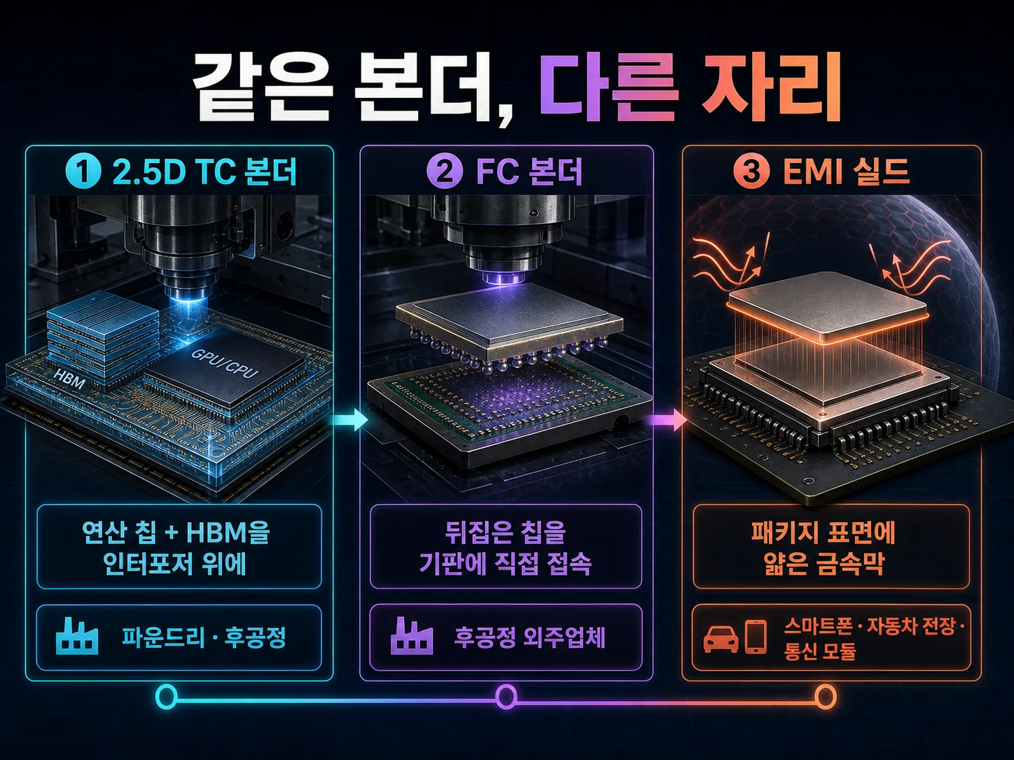 2.5D 본더와 EMI 실드 등 후공정 장비 라인업