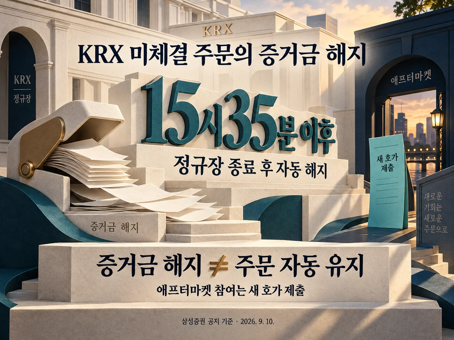 - KRX와 NXT 증거금 해지 시각 비교