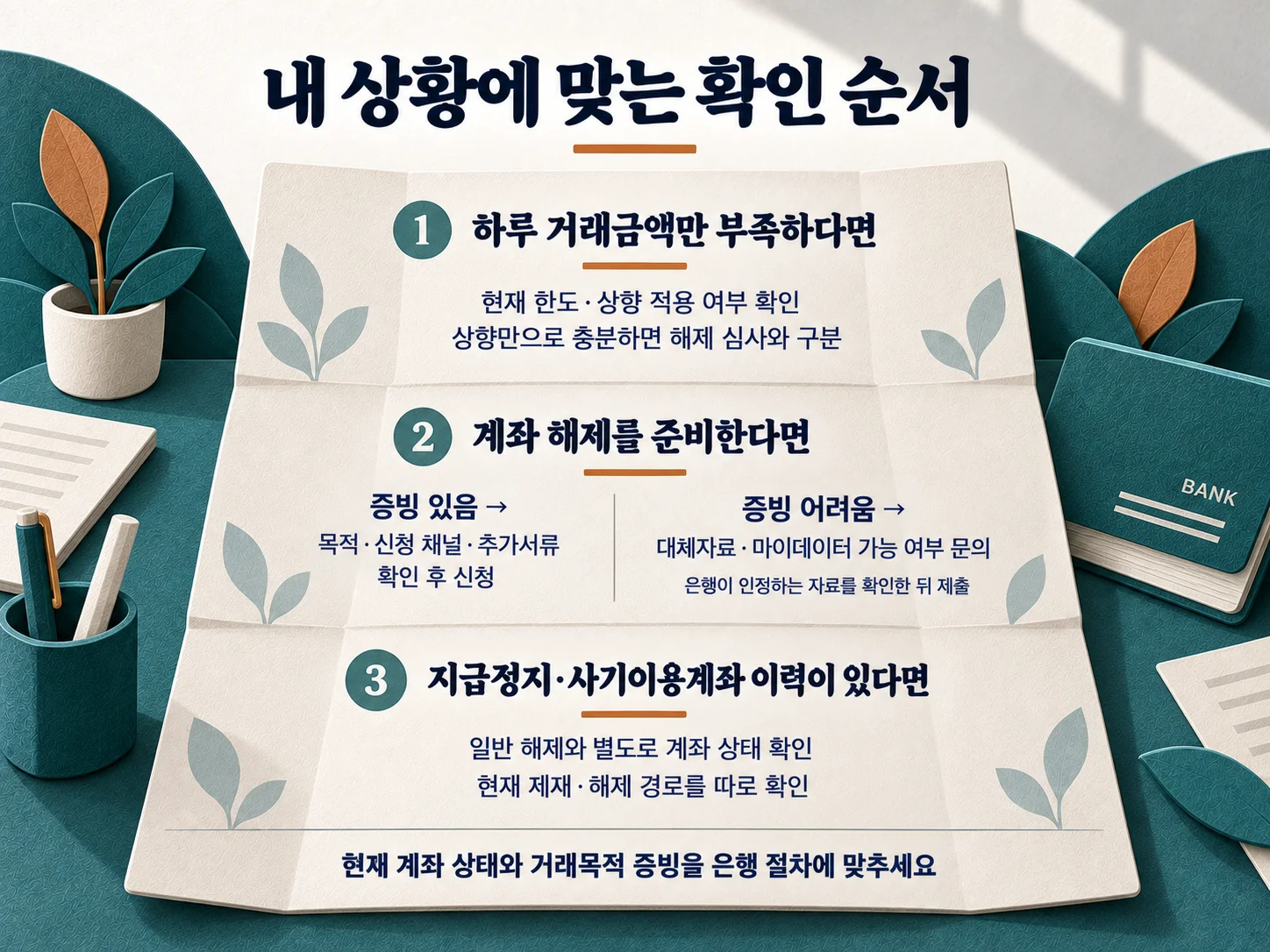 한도제한계좌 해제 확인 순서와 상황별 절차