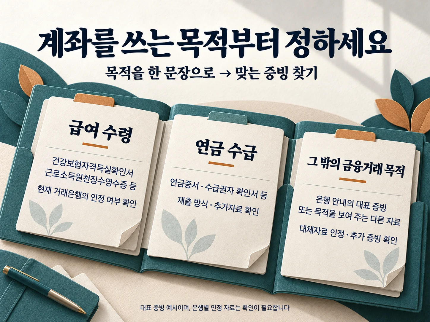한도제한계좌 거래목적별 증빙서류 확인