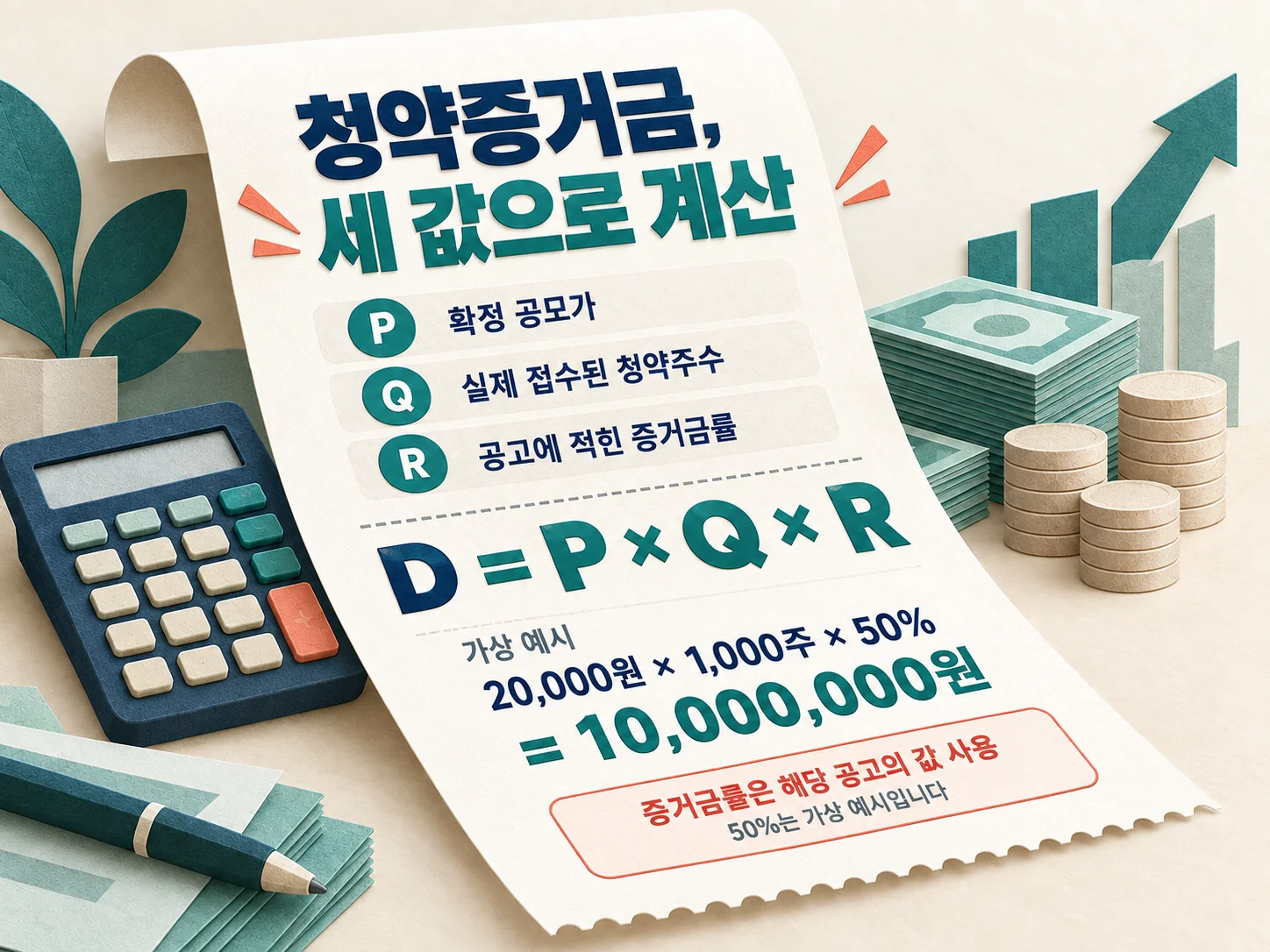 공모주 청약증거금 계산에 필요한 공모가·청약주수·증거금률
