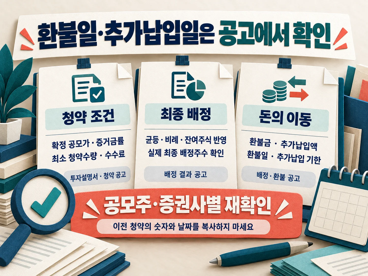 공모주 환불일과 추가납입일을 배정·환불 공고에서 확인하는 방법