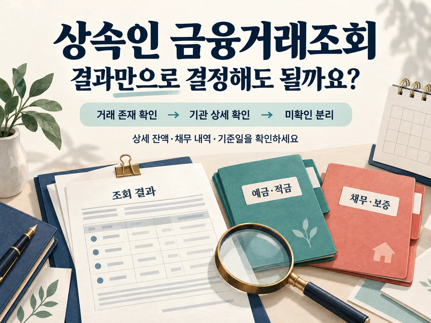 상속인 금융거래조회 결과 확인 절차 안내