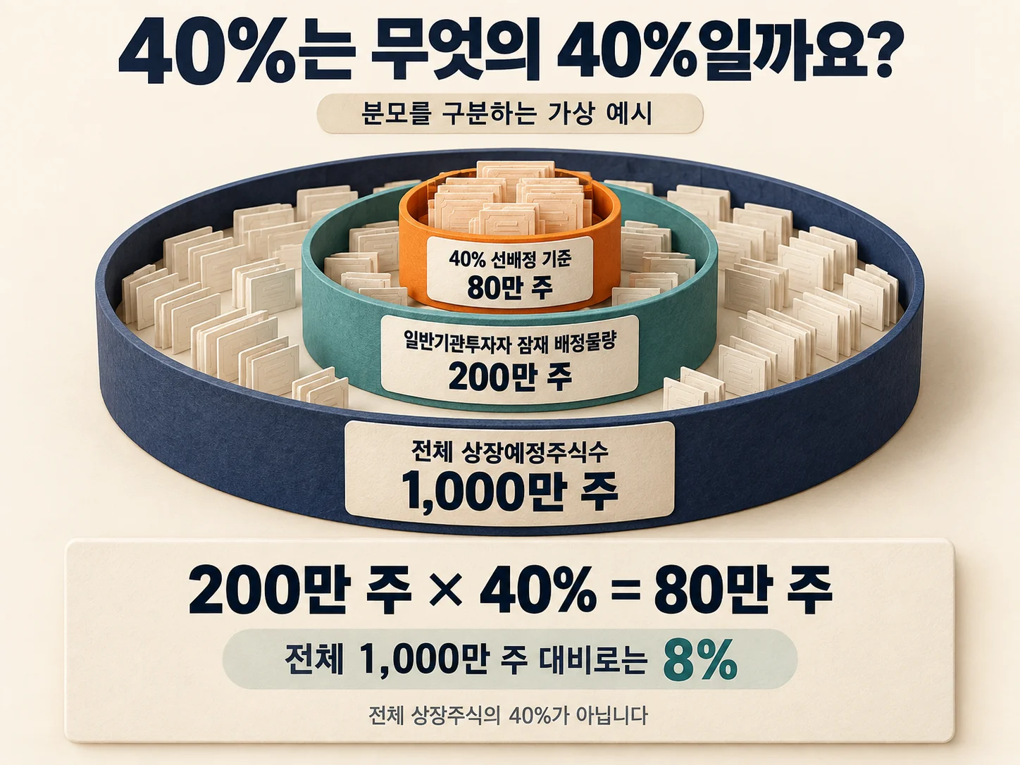 공모주 확약비율 분모와 기관투자자 배정 기준 비교