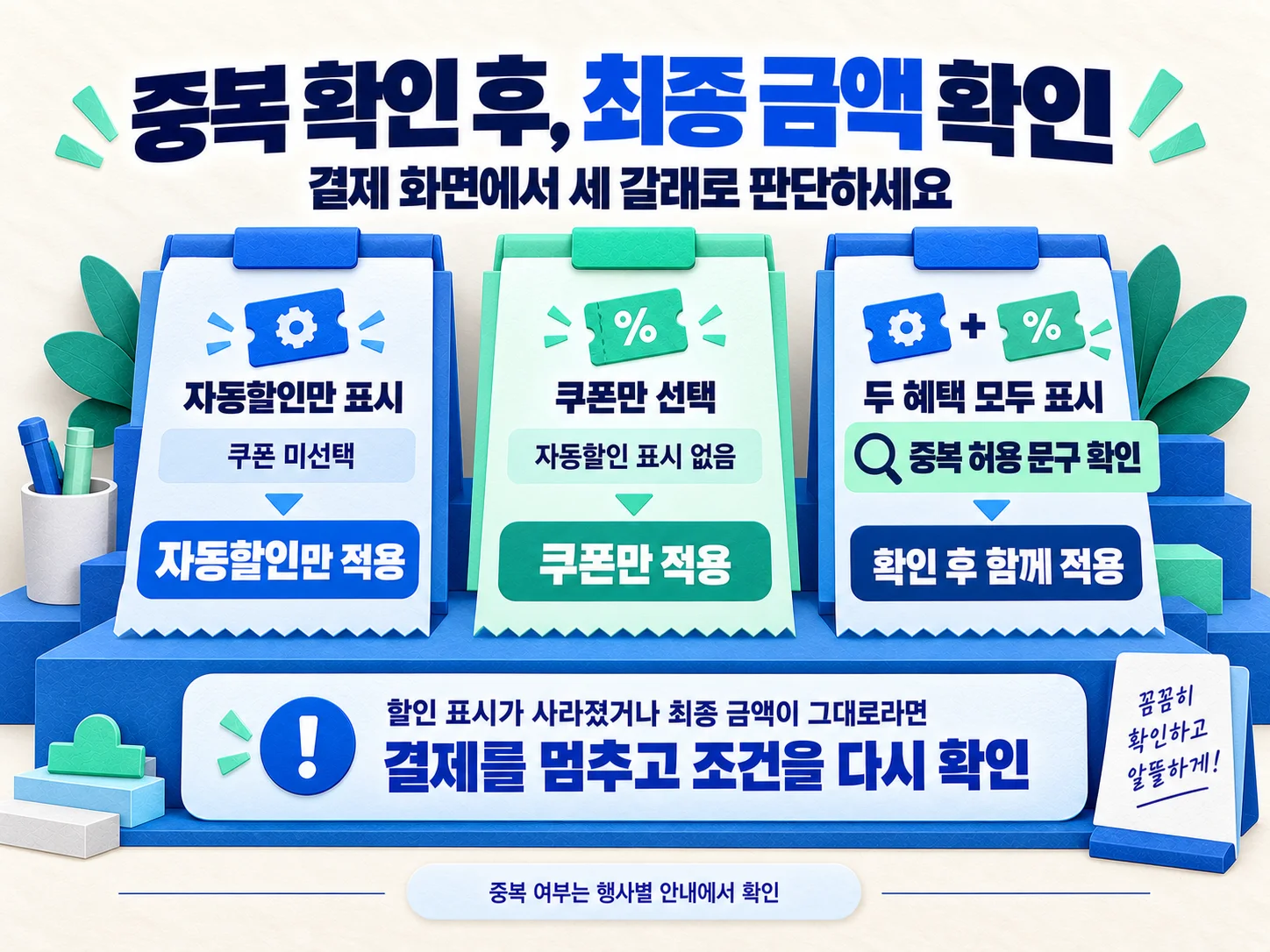 - 토스페이 할인 중복 적용과 결제 전 체크리스트