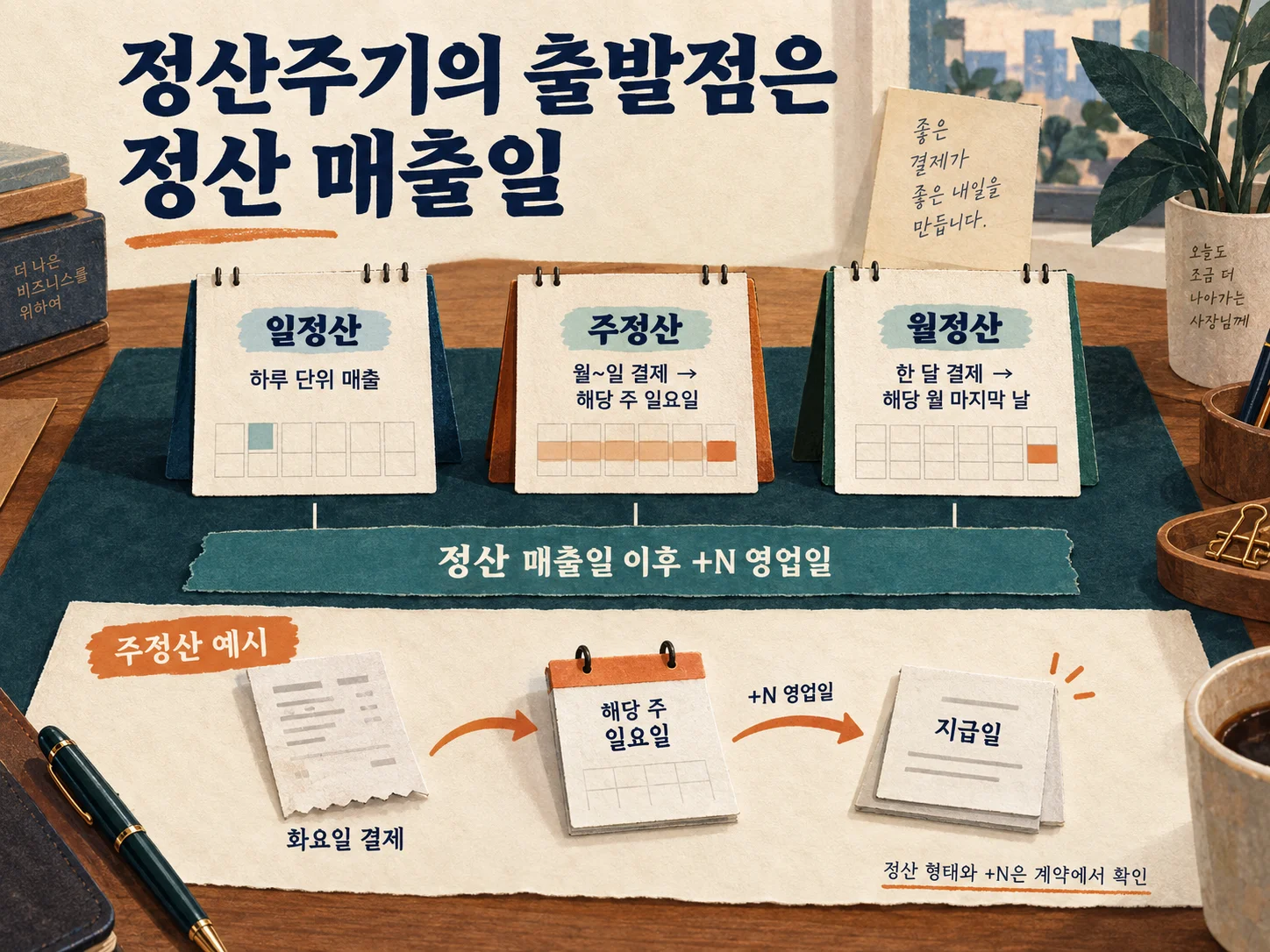 PG 정산주기별 정산 매출일과 지급일 계산