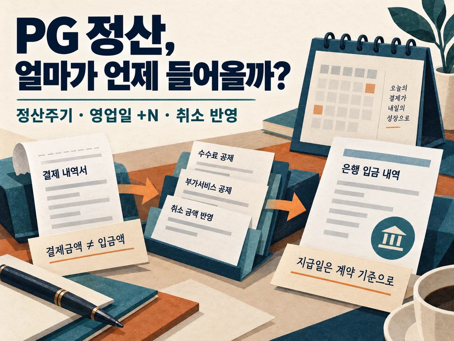 PG 정산 금액과 지급일 확인 가이드