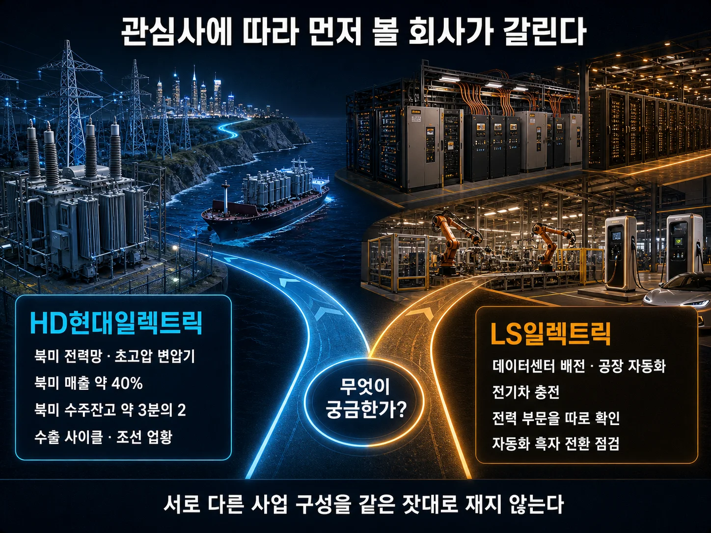 데이터센터와 공장 자동화 관심사에 따른 전력기기 종목 선택 가이드