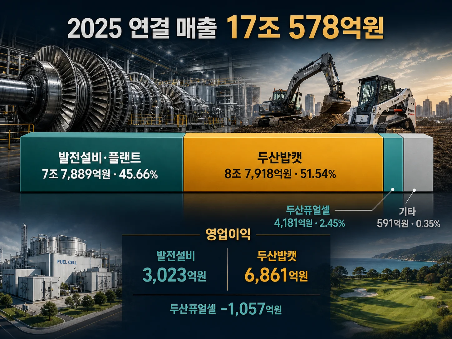 두산에너빌리티 연결 매출 부문별 비중 분석