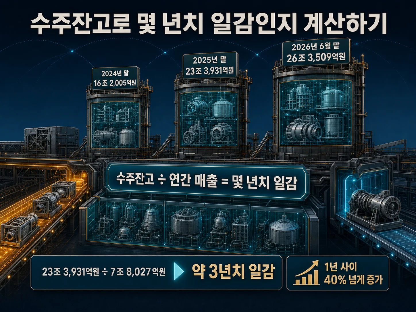 두산에너빌리티 수주잔고 26조원 증가 추이