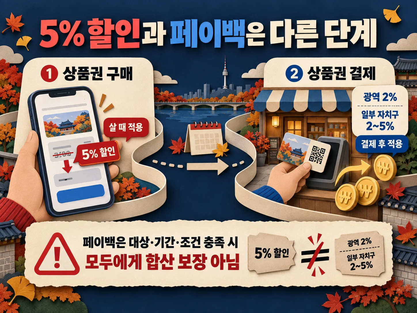 서울사랑상품권 5% 구매 할인과 페이백 비교