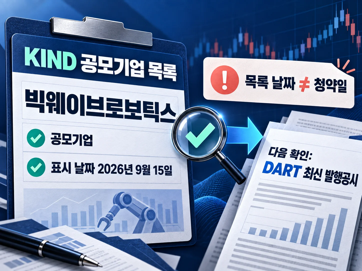 - KIND 공모기업 목록에서 빅웨이브로보틱스 확인