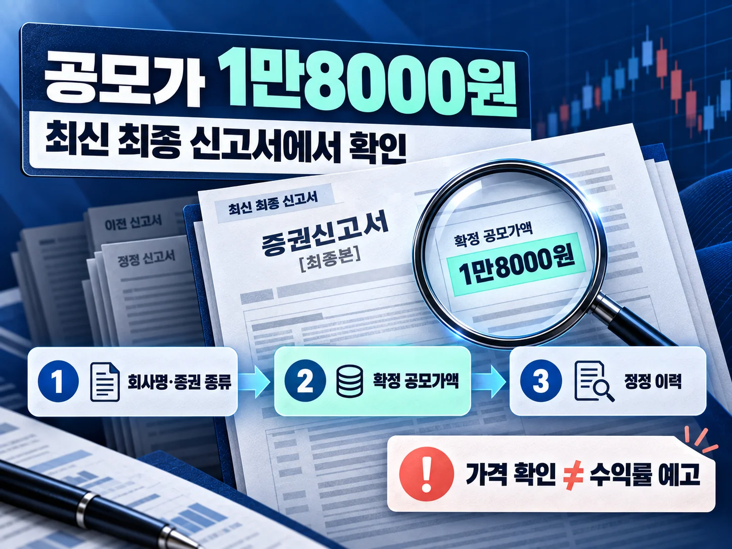 - 최종 증권신고서의 확정 공모가 1만8000원 확인