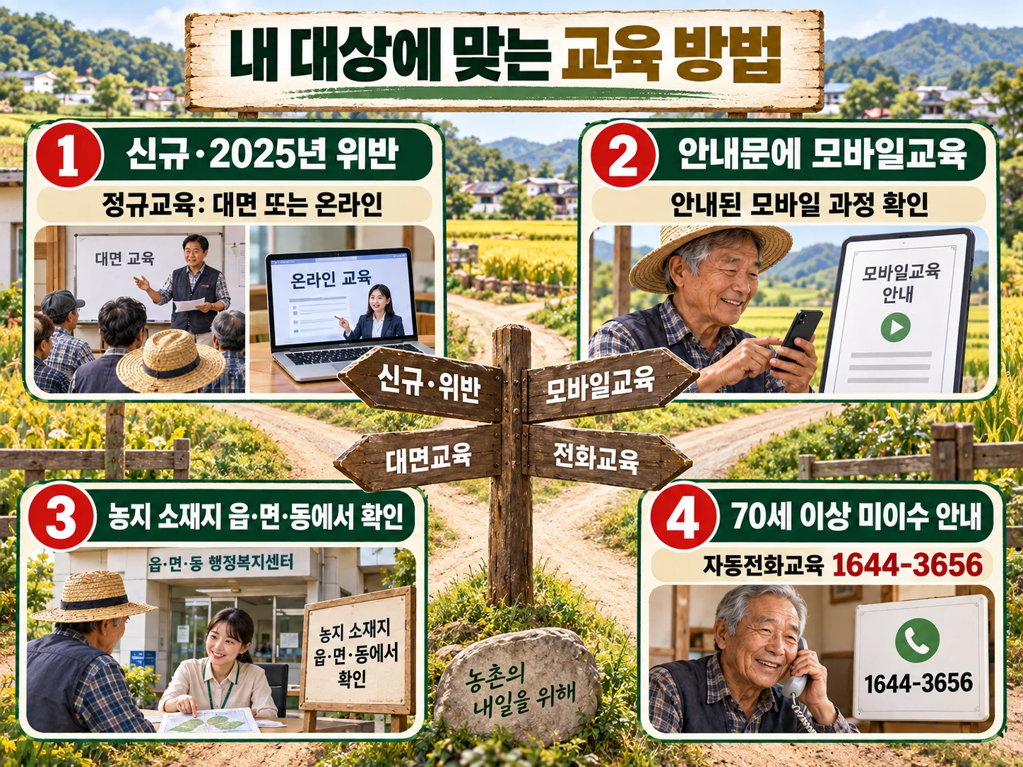 공익직불제 의무교육 방식 선택 기준