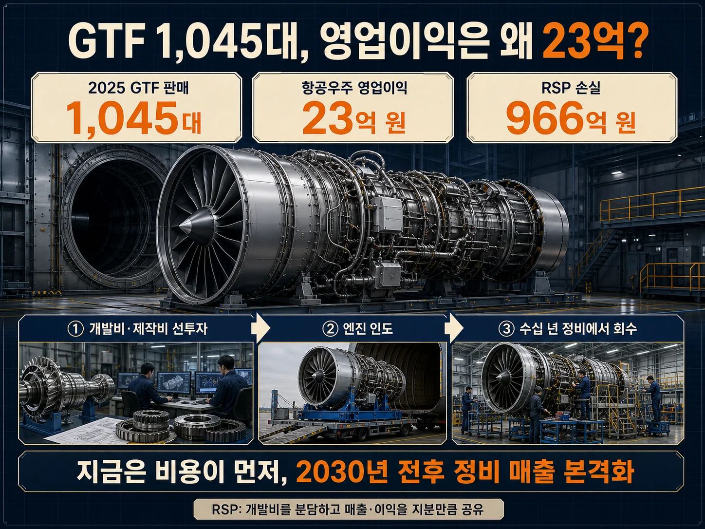 한화에어로스페이스 GTF 엔진 RSP 계약 손익 구조 설명