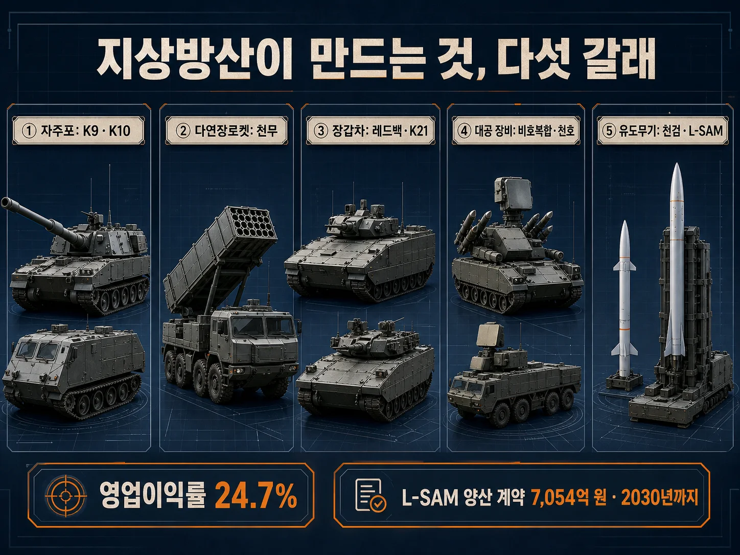 한화에어로스페이스 지상방산 K9 자주포 등 주요 제품군