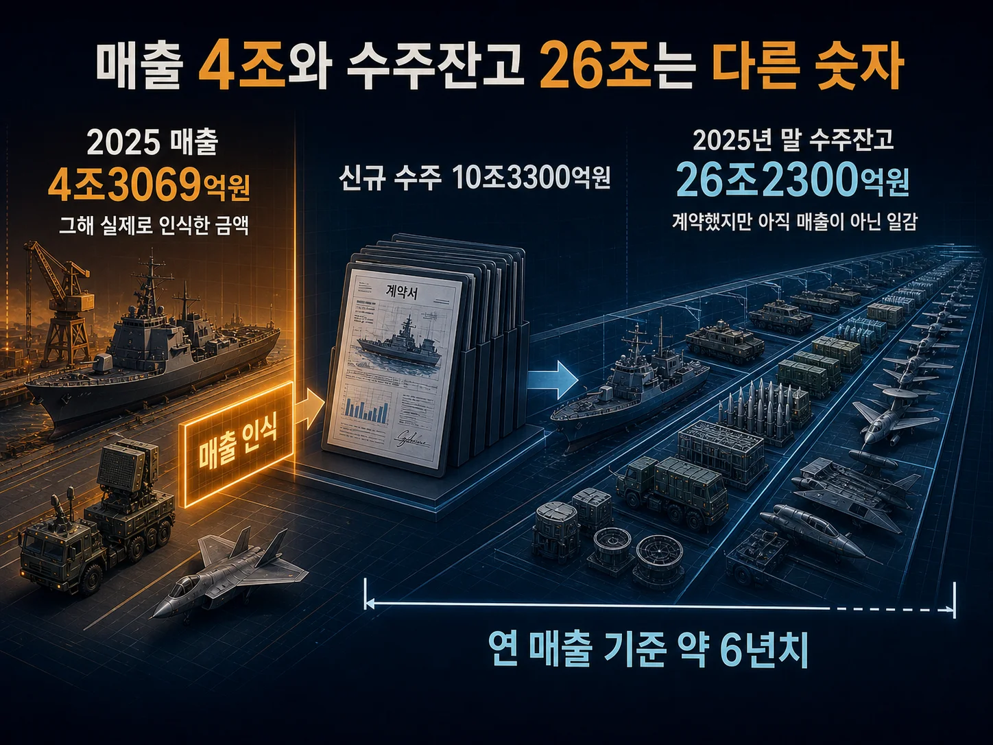 LIG넥스원 매출 4조원과 수주잔고 26조원의 차이를 보여주는 수주 현황