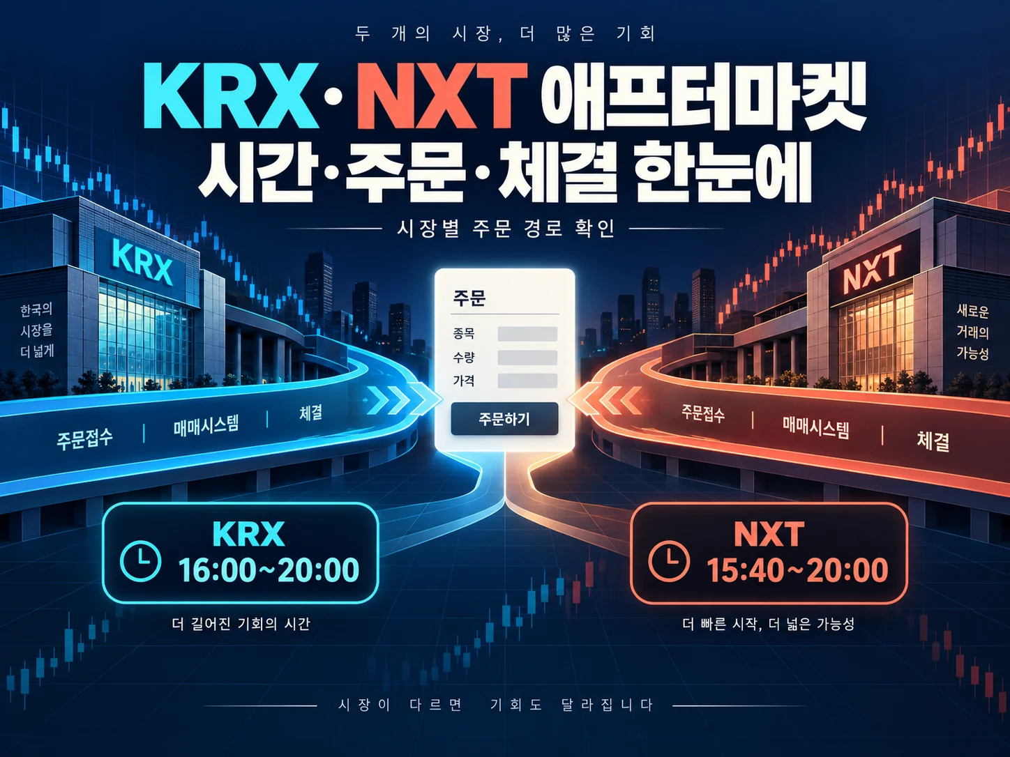 KRX와 NXT 애프터마켓 거래 구분 안내