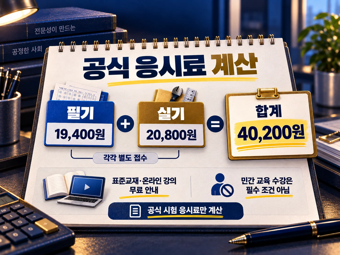 • 공공조달관리사 필기와 실기 공식 응시료 비교