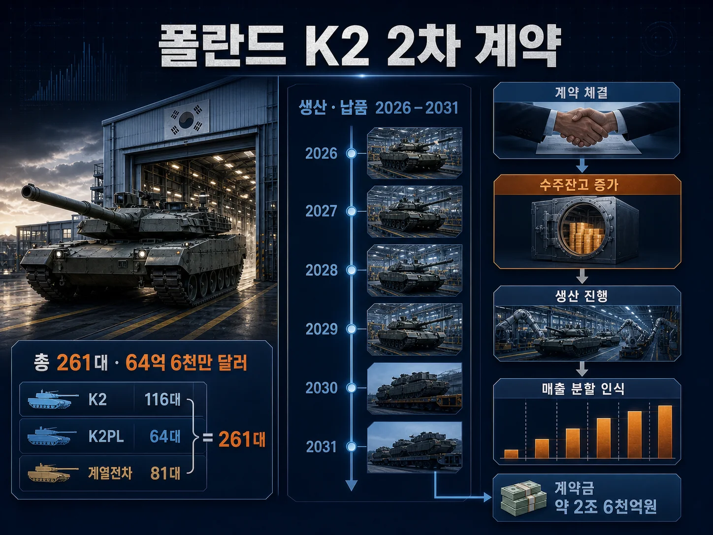 현대로템 K2 전차 폴란드 수출 계약 규모와 인도 일정