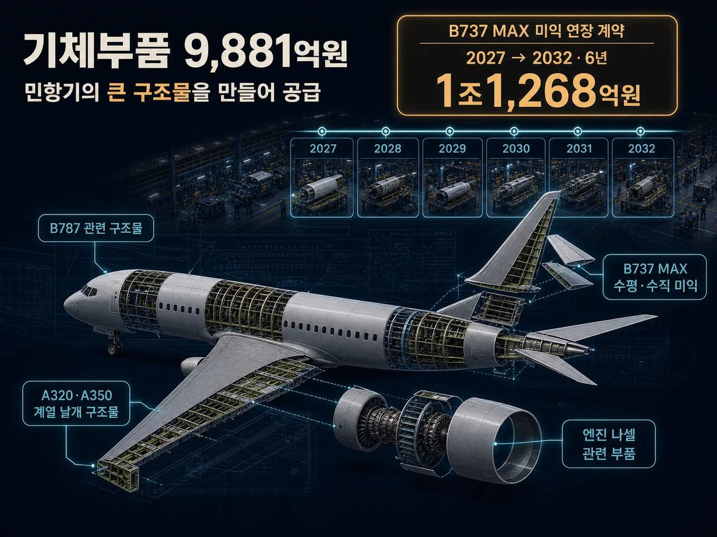 한국항공우주 내수와 수출 매출처 비중 비교