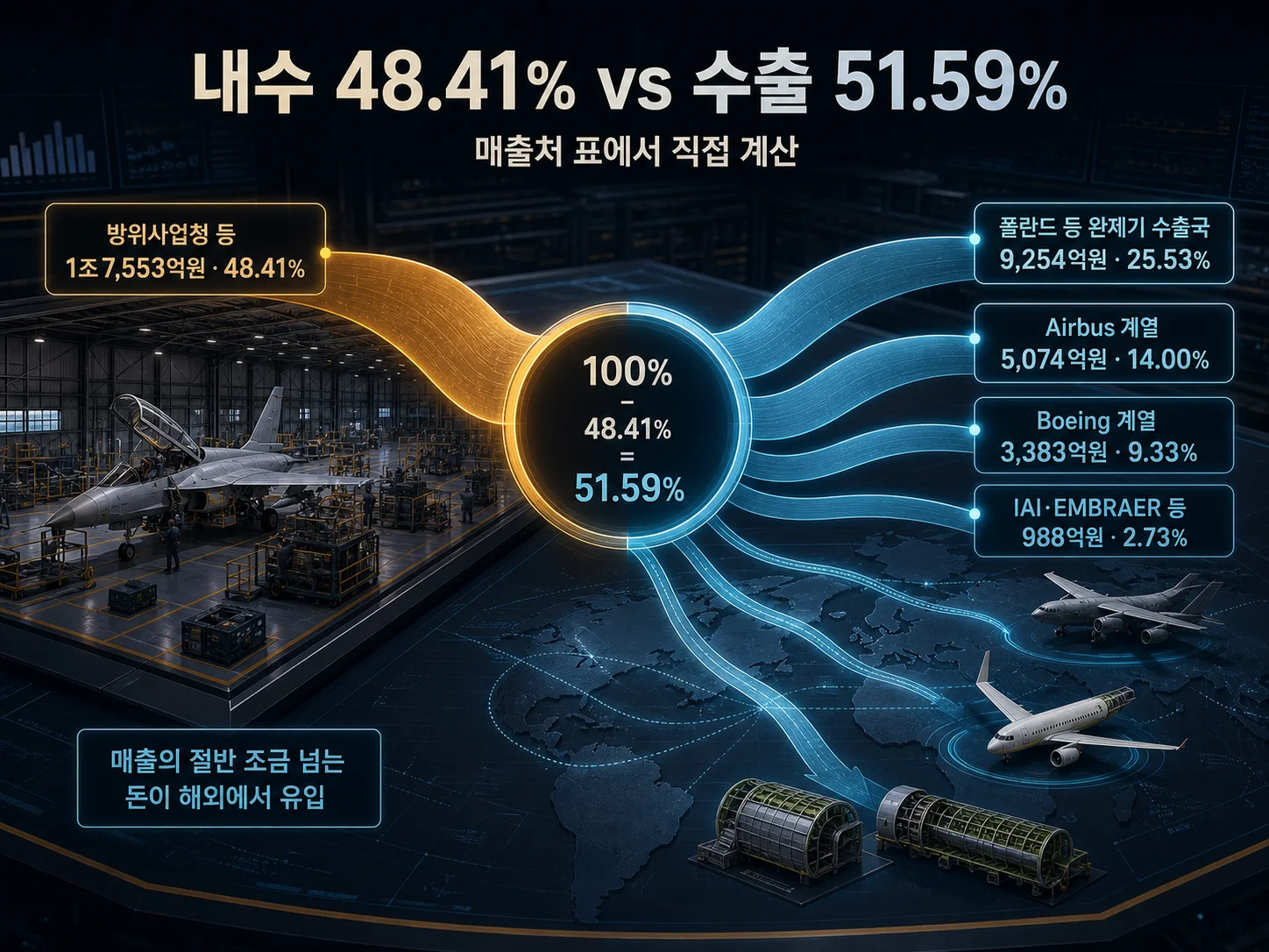 한국항공우주 수주잔고에서 완제기와 기체부품 비중 역전
