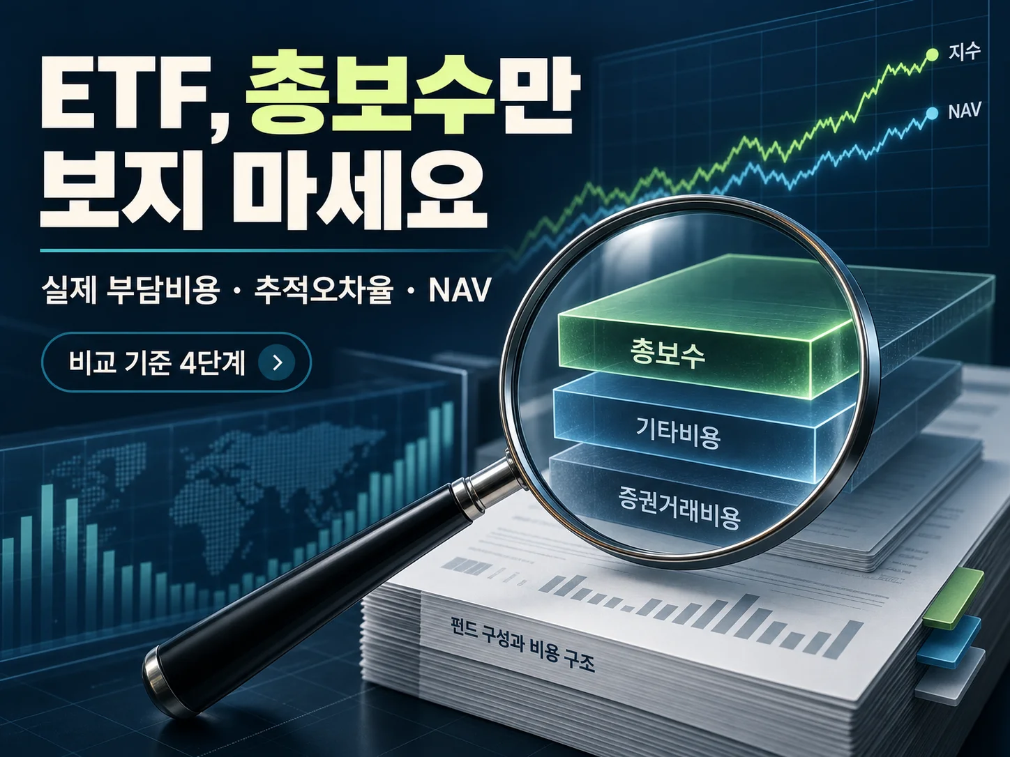 ETF 비용 비교와 추적오차율 확인 방법을 보여주는 안내 이미지
