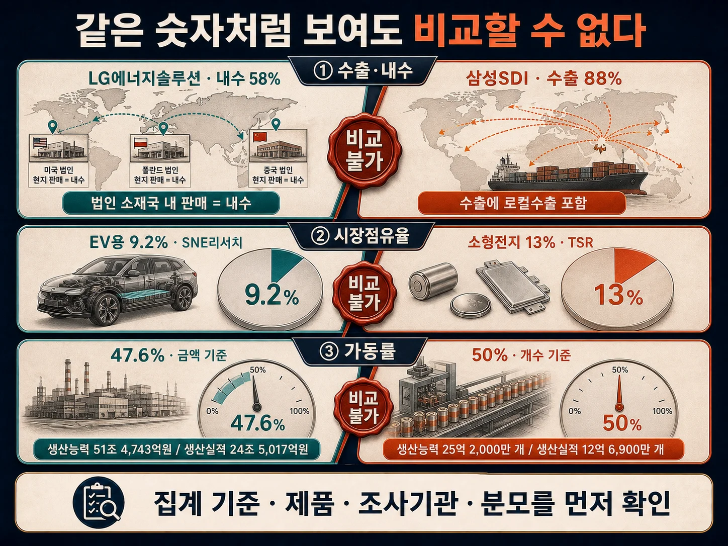 배터리 기업 수출·내수 매출 통계의 착시 함정